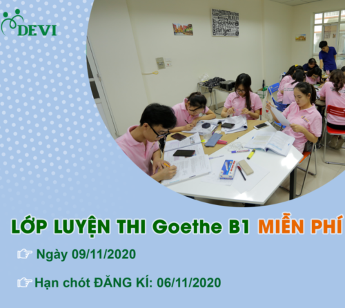 Lớp Ôn thi Goethe B1 MIỄN PHÍ tại DEVI- Tháng 11/2020