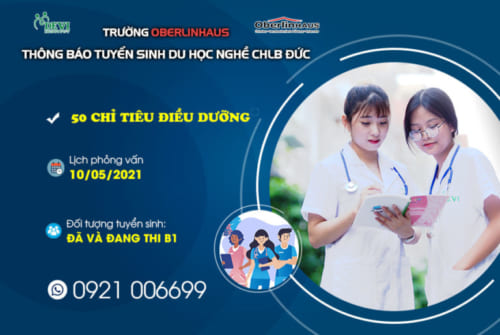 Tuyển sinh 50 chỉ tiêu du học nghề Đức ngành điều dưỡng hệ 2+2 nhập học tháng 10/2021