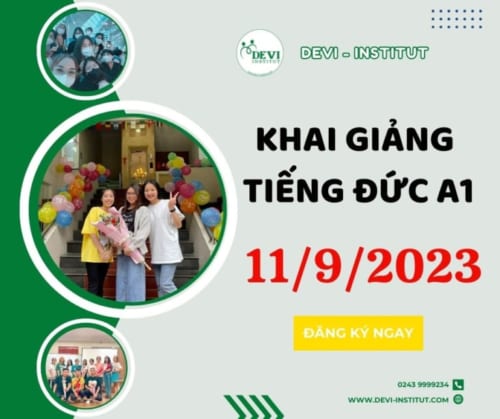 Lịch khai giảng lớp tiếng Đức A1 ngày 11/9